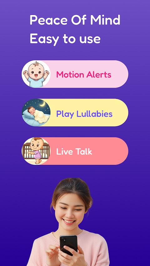 Baby Monitor live video screen