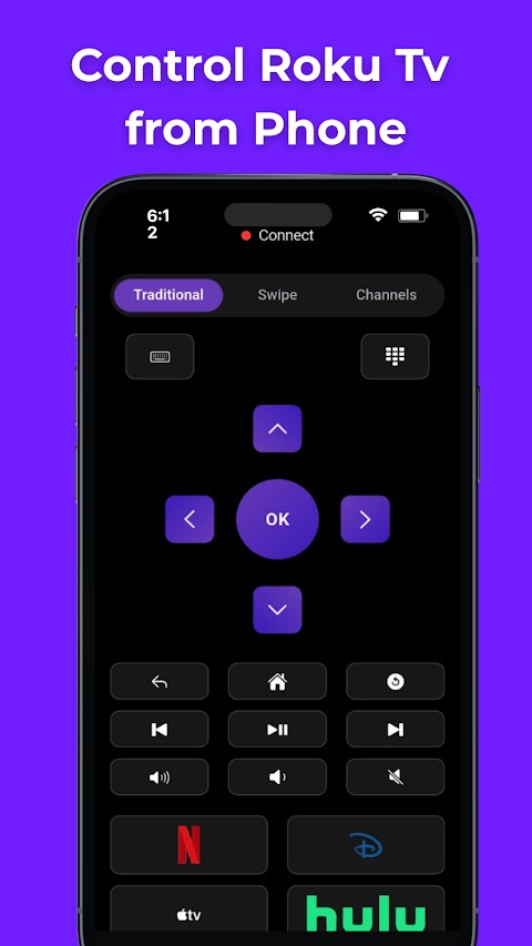 Roku TV Remote Control Pro remote screen
